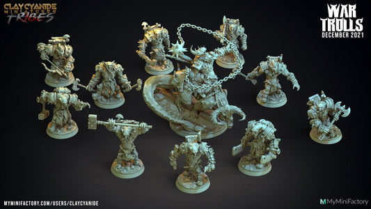3D Printed Clay Cyanide War Trolls Tribes Factions Ragnarok D&D - 3D Printing Boss 