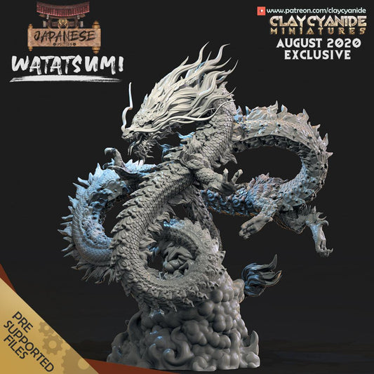 3D Printed Clay Cyanide Watatsumi Japanese Deities Ragnarok D&D - 3D Printing Boss 