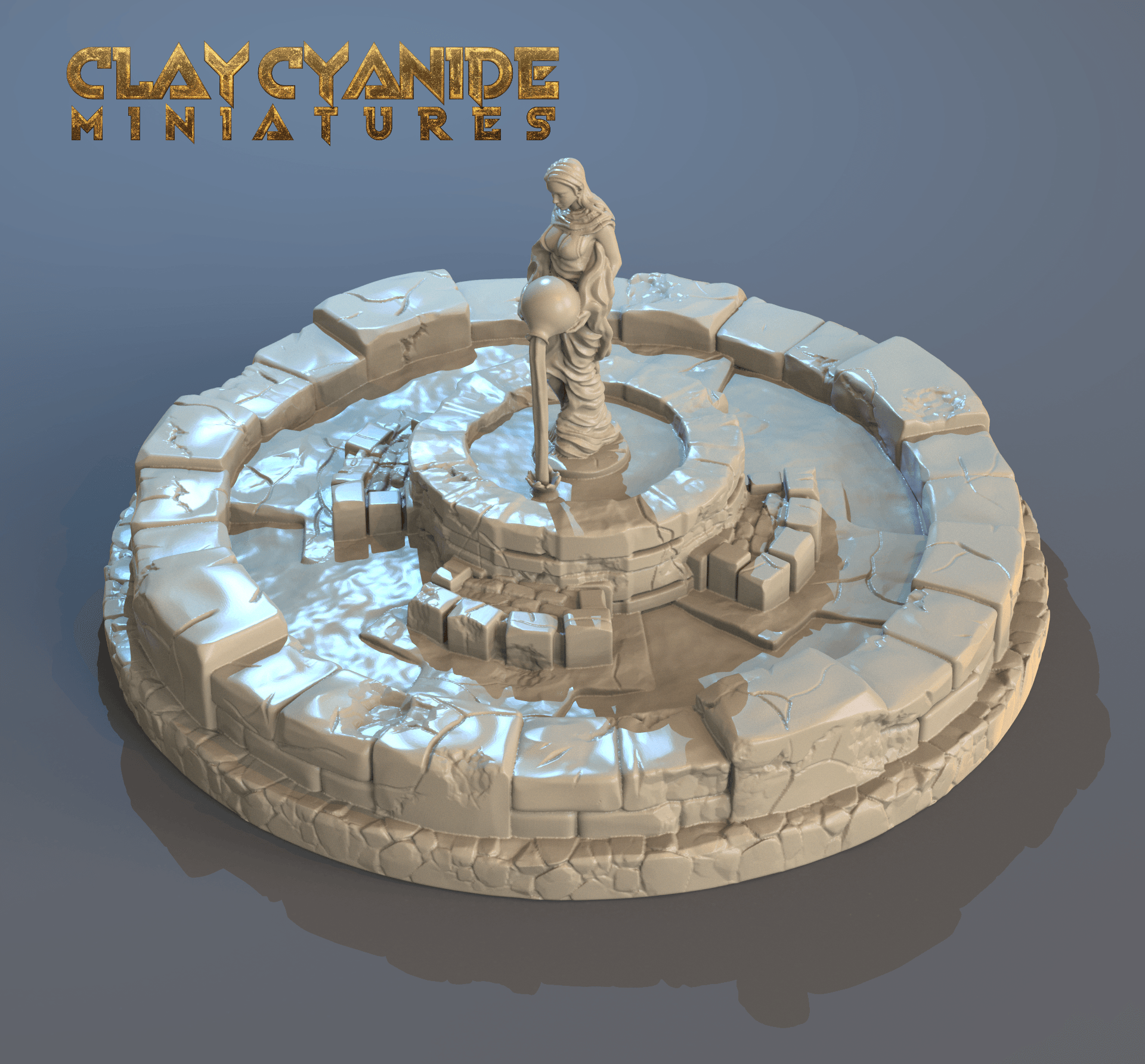 3D Printed Clay Cyanide Well of Confusion 28mm-32mm Ragnarok D&D - 3D Printing Boss 