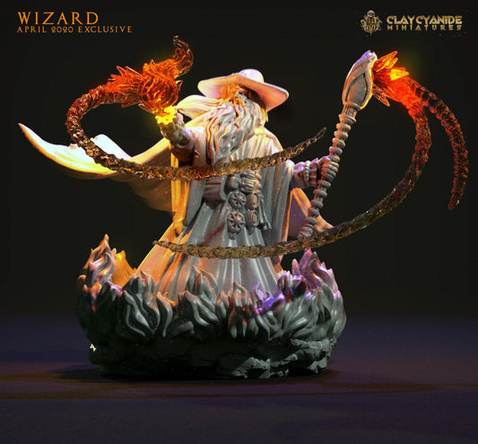 3D Printed Clay Cyanide Wizard Ragnarok D&D - 3D Printing Boss 