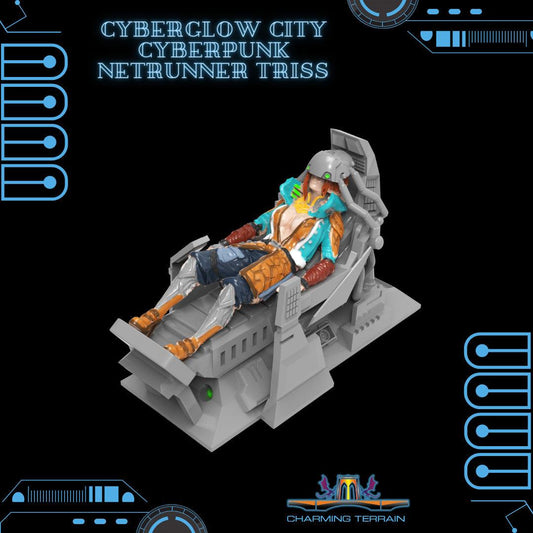 3D Printed Cyberglow City Cyberpunk Netrunner Triss Miniature  - 28mm 32mm - 3D Printing Boss 