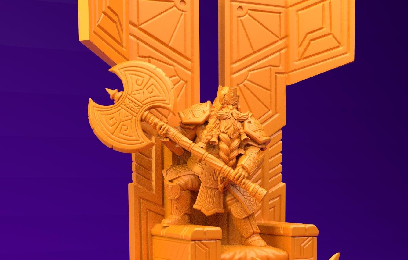3D Printed Dwarf’s Army Nafarrate - Dwarf Throne Mimic Set 28mm 32mm Ragnarok D&D - 3D Printing Boss 