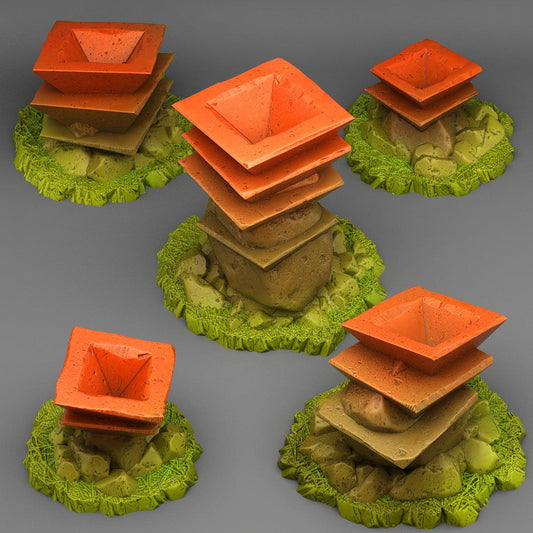 3D Printed Fantastic Plants and Rocks ASIAN CELEBRATION STONES 28mm - 32mm D&D Wargaming - 3D Printing Boss 