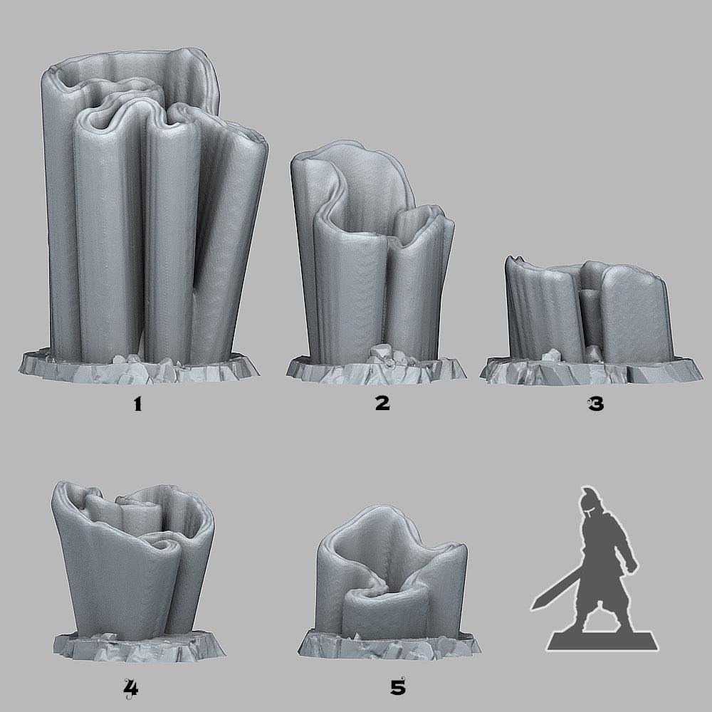 3D Printed Fantastic Plants and Rocks AURORA BOREALIS CORAL 28mm - 32mm D&D Wargaming - 3D Printing Boss 