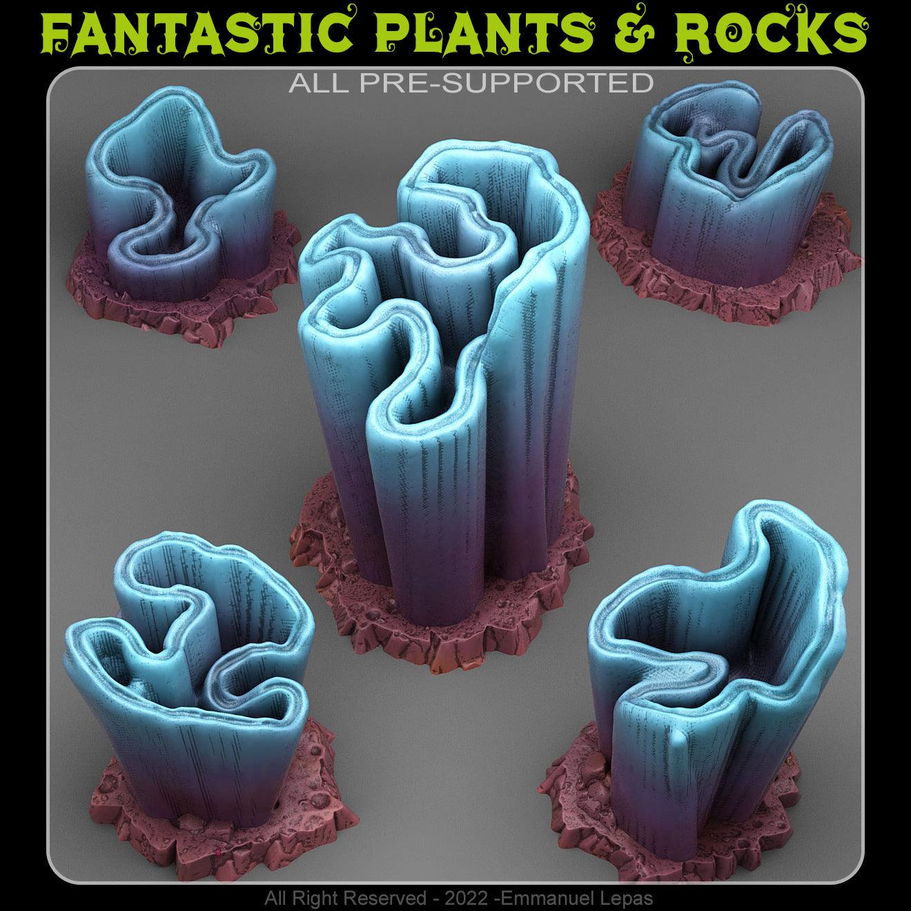 3D Printed Fantastic Plants and Rocks AURORA BOREALIS CORAL 28mm - 32mm D&D Wargaming - 3D Printing Boss 