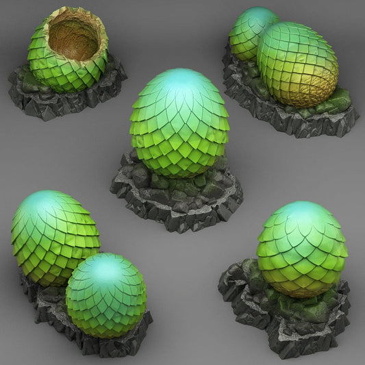 3D Printed Fantastic Plants and Rocks Abandoned Dragons Eggs 28mm - 32mm D&D Wargaming - 3D Printing Boss 