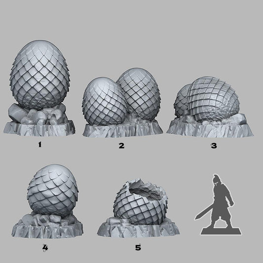 3D Printed Fantastic Plants and Rocks Abandoned Dragons Eggs 28mm - 32mm D&D Wargaming - 3D Printing Boss 