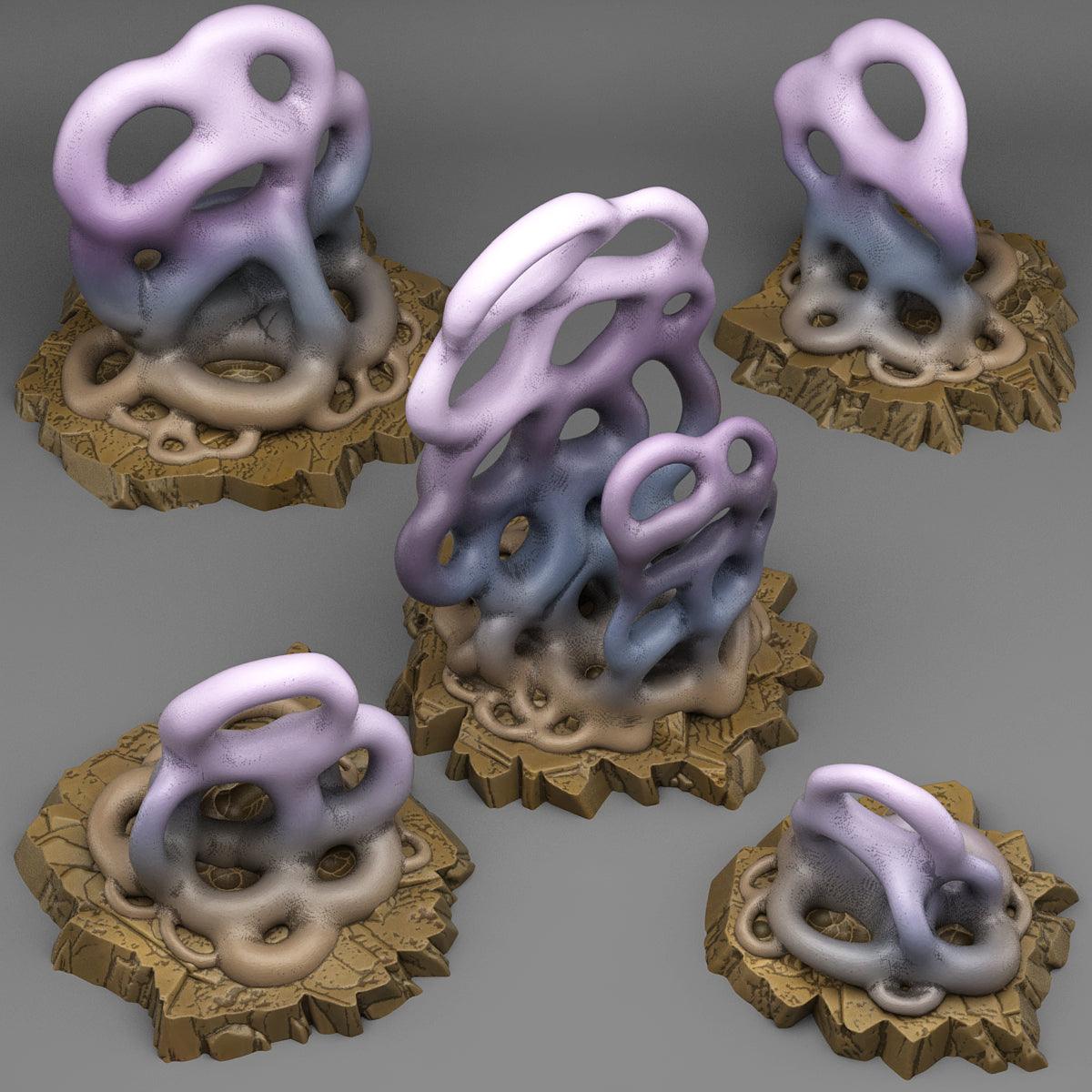 3D Printed Fantastic Plants and Rocks Aggressive Shapeless Mushrooms 28mm - 32mm D&D Wargaming - 3D Printing Boss 