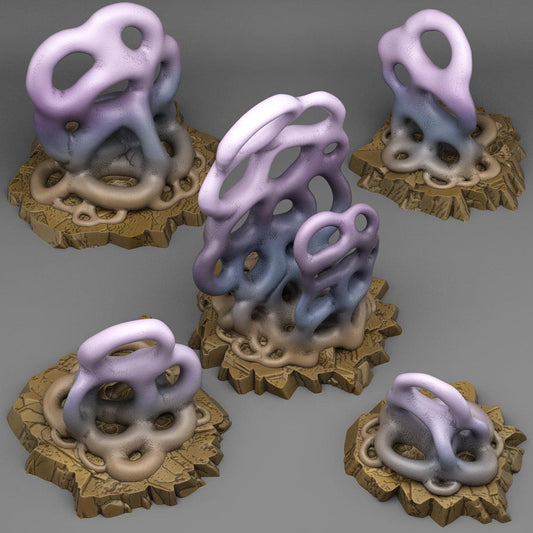 3D Printed Fantastic Plants and Rocks Aggressive Shapeless Mushrooms 28mm - 32mm D&D Wargaming - 3D Printing Boss 