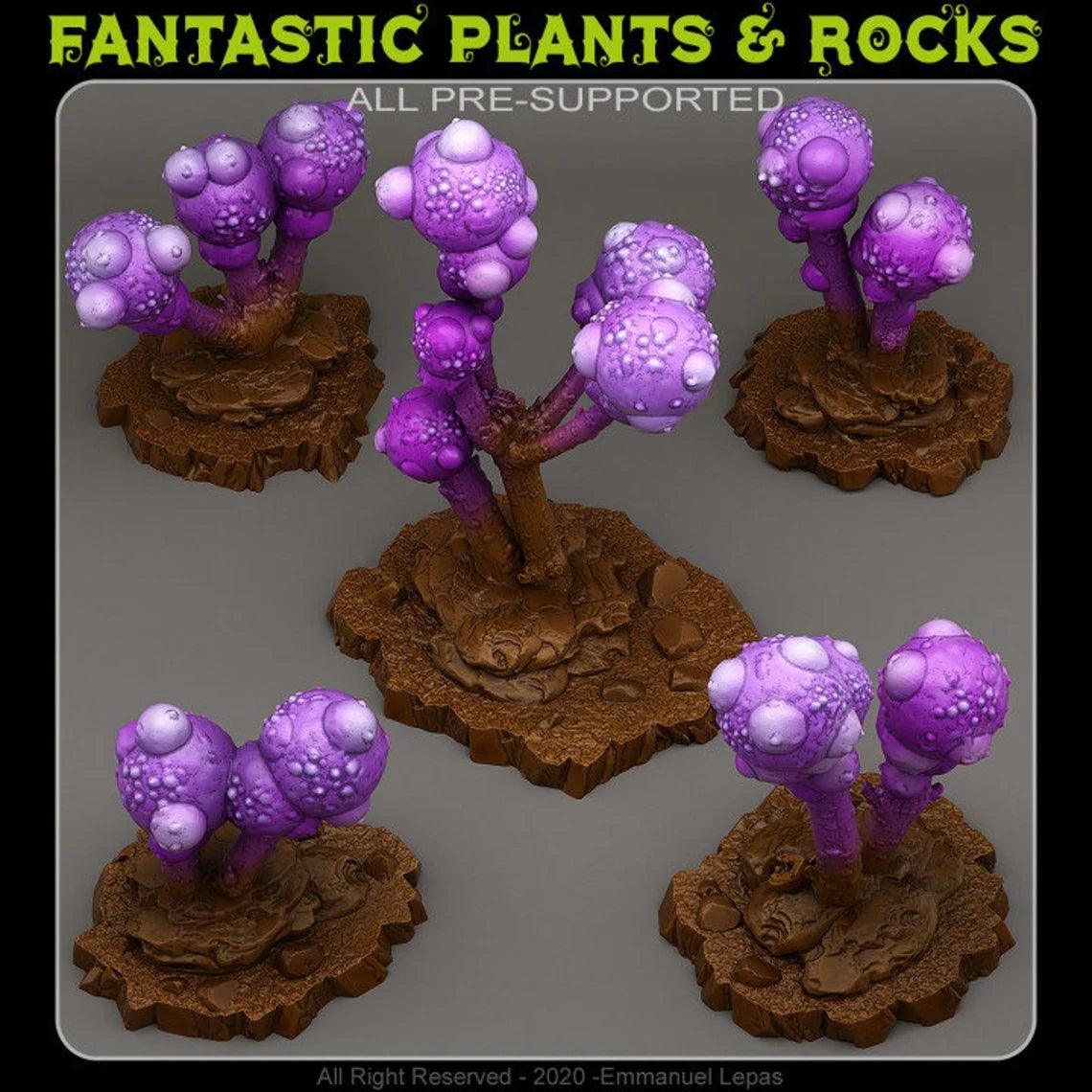 3D Printed Fantastic Plants and Rocks Alien Bulbs 28mm - 32mm D&D Wargaming - 3D Printing Boss 
