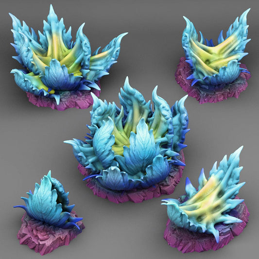 3D Printed Fantastic Plants and Rocks Alien Carnivorous Plants 28mm - 32mm D&D Wargaming - 3D Printing Boss 
