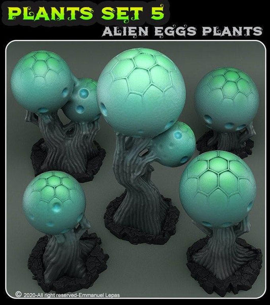 3D Printed Fantastic Plants and Rocks Alien Eggs Plants 28mm - 32mm D&D Wargaming - 3D Printing Boss 