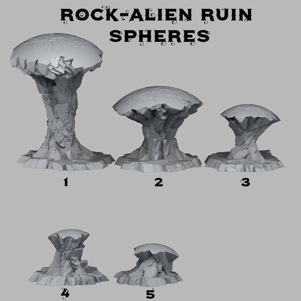 3D Printed Fantastic Plants and Rocks Alien Ruin Spheres 28mm - 32mm D&D Wargaming - 3D Printing Boss 