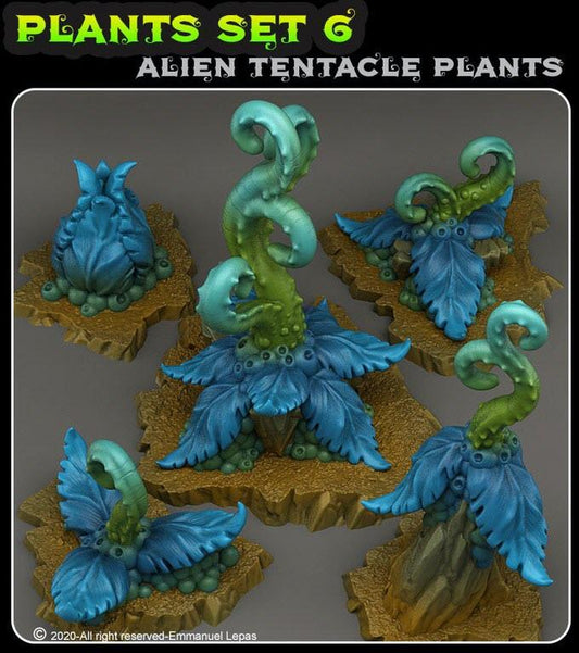3D Printed Fantastic Plants and Rocks Alien Tentacle Plants 28mm - 32mm D&D Wargaming - 3D Printing Boss 