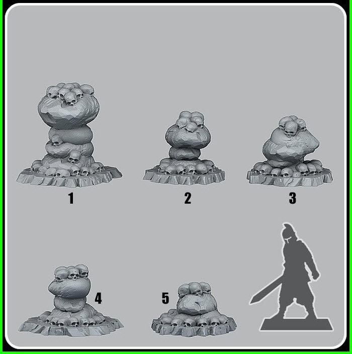 3D Printed Fantastic Plants and Rocks Ancient Cannibal Stones 28mm - 32mm D&D Wargaming - 3D Printing Boss 