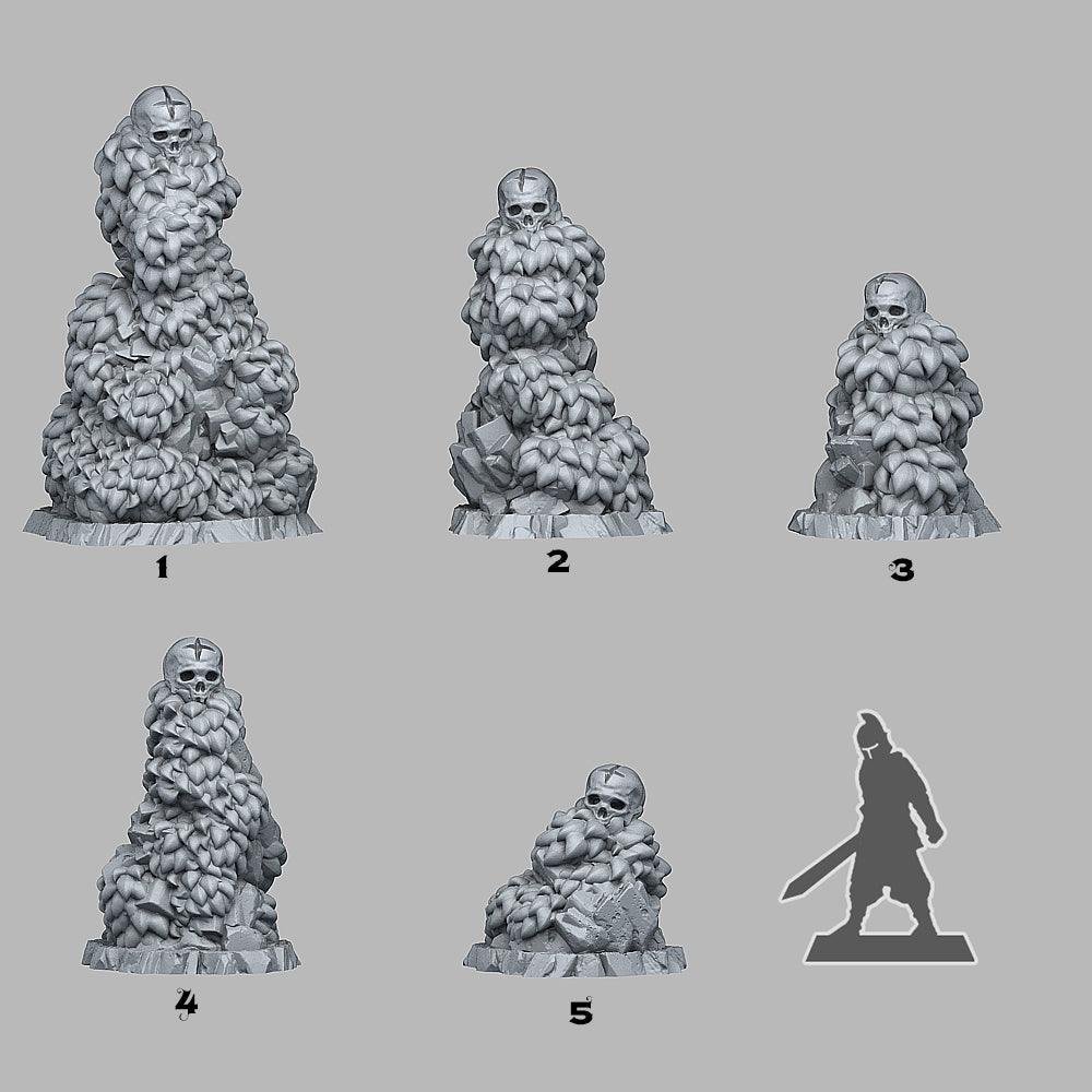 3D Printed Fantastic Plants and Rocks Ancient Crusader Tombs 28mm - 32mm D&D Wargaming - 3D Printing Boss 