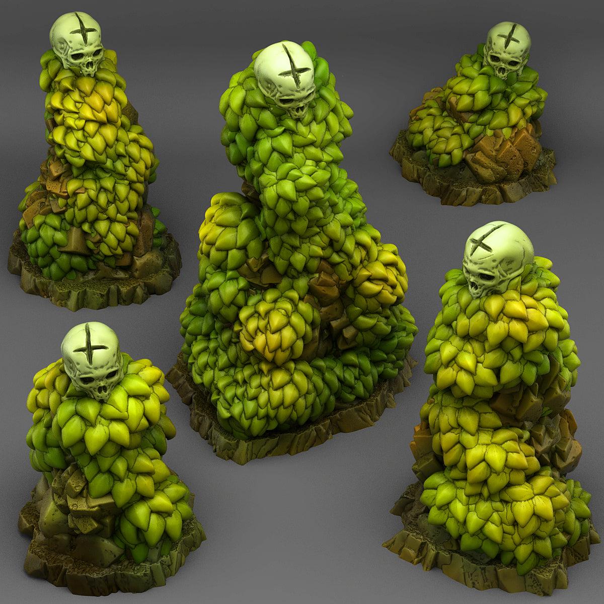 3D Printed Fantastic Plants and Rocks Ancient Crusader Tombs 28mm - 32mm D&D Wargaming - 3D Printing Boss 