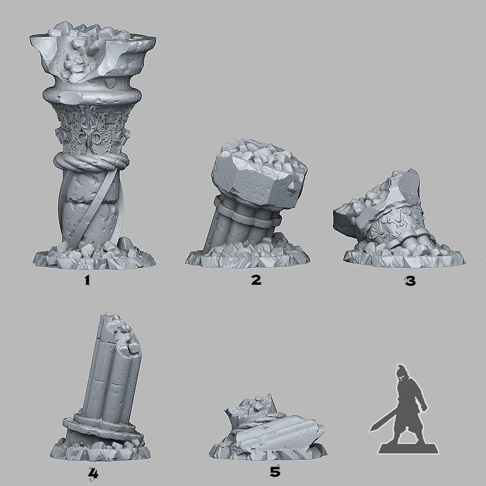 3D Printed Fantastic Plants and Rocks Ancient Greek Ruins 28mm - 32mm D&D Wargaming - 3D Printing Boss 