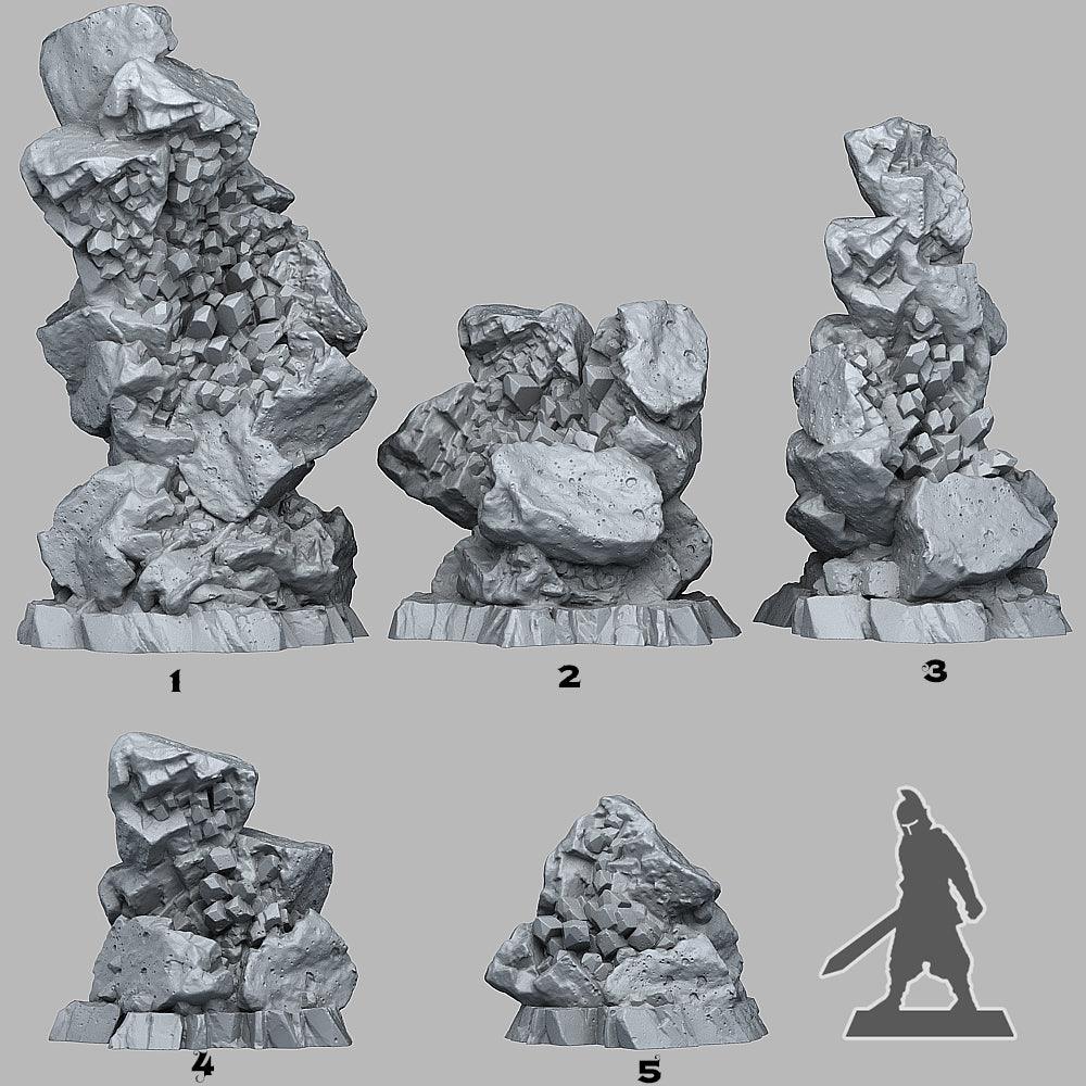 3D Printed Fantastic Plants and Rocks Ancient Hidden Crystals 28mm - 32mm D&D Wargaming - 3D Printing Boss 