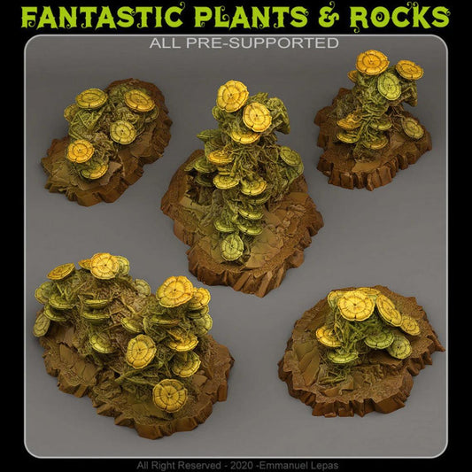 3D Printed Fantastic Plants and Rocks Ancient Moulds 28mm - 32mm D&D Wargaming - 3D Printing Boss 