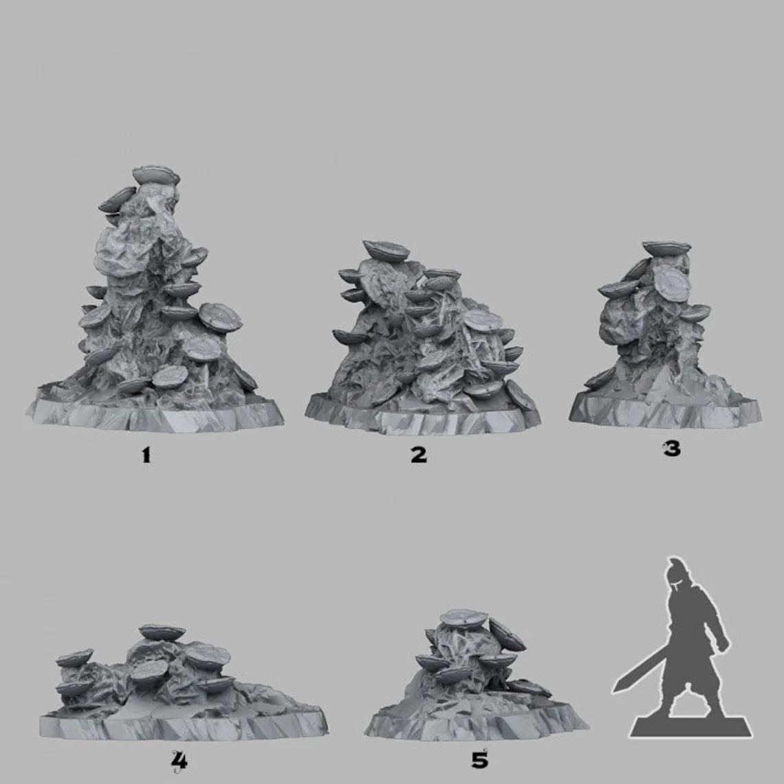 3D Printed Fantastic Plants and Rocks Ancient Moulds 28mm - 32mm D&D Wargaming - 3D Printing Boss 
