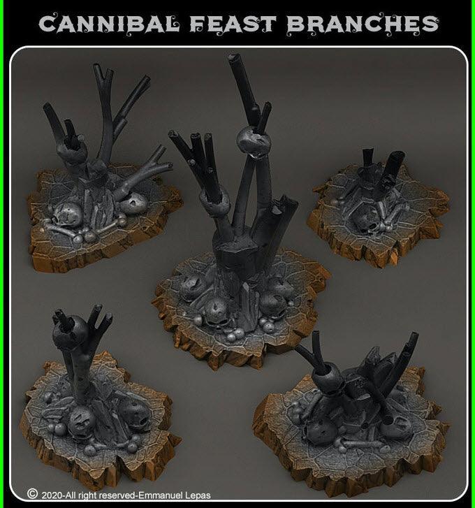 3D Printed Fantastic Plants and Rocks Cannibal Feast Branches 28mm - 32mm D&D Wargaming - 3D Printing Boss 