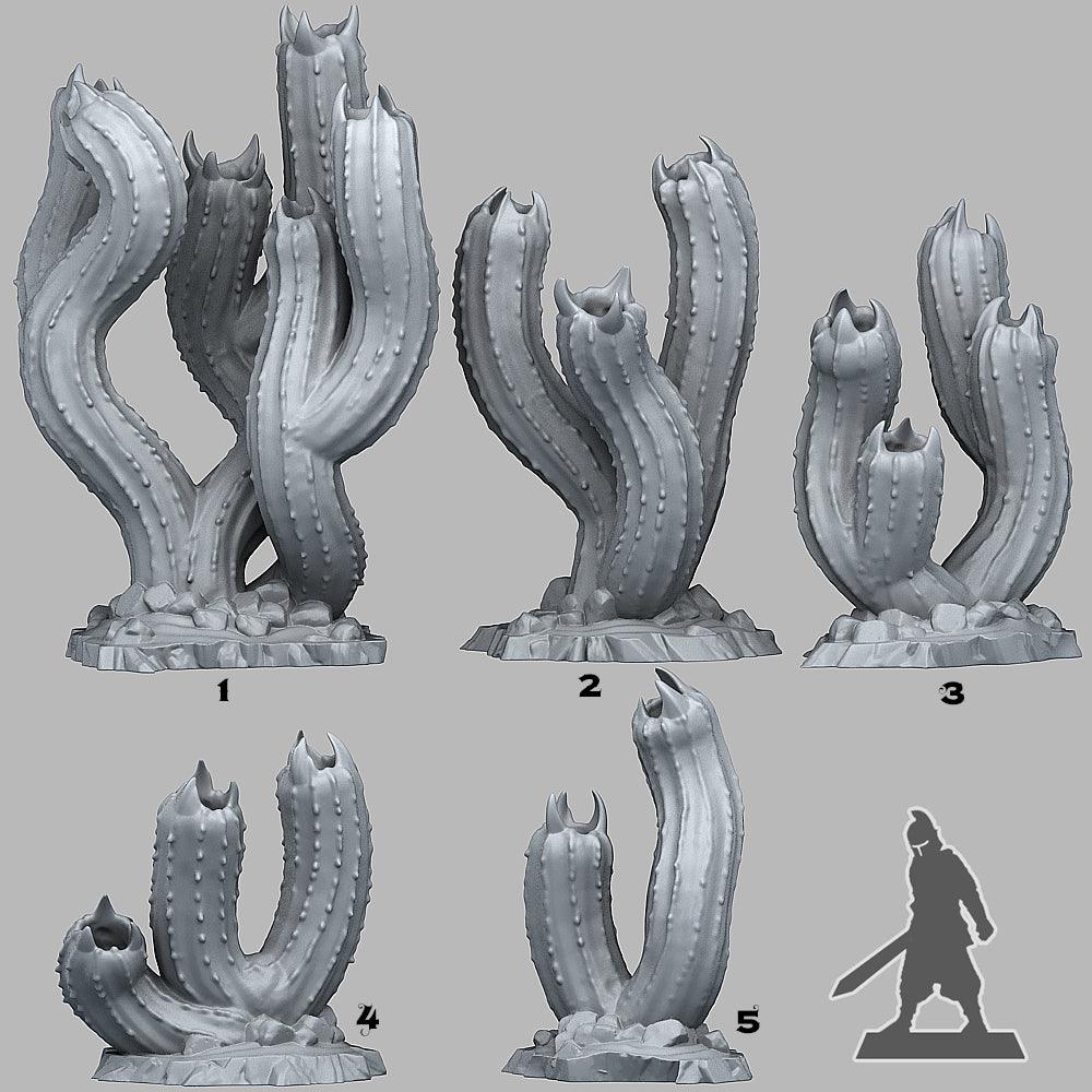 3D Printed Fantastic Plants and Rocks Carnivorous Cactus  28mm - 32mm D&D Wargaming - 3D Printing Boss 