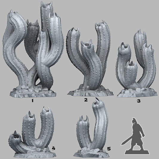 3D Printed Fantastic Plants and Rocks Carnivorous Cactus  28mm - 32mm D&D Wargaming - 3D Printing Boss 