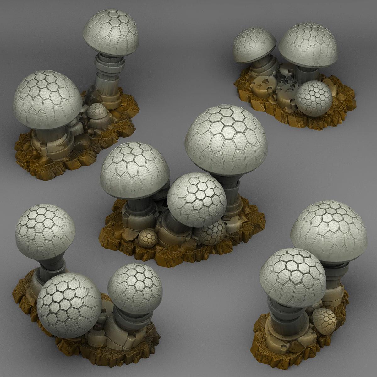 3D Printed Fantastic Plants and Rocks DATA SHROOMS 28mm - 32mm D&D Wargaming - 3D Printing Boss 