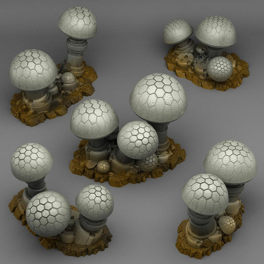 3D Printed Fantastic Plants and Rocks DATA SHROOMS 28mm - 32mm D&D Wargaming - 3D Printing Boss 