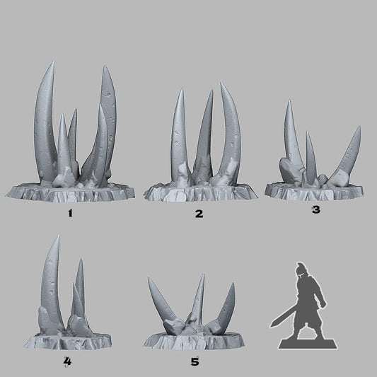 3D Printed Fantastic Plants and Rocks DESERT ORC STONES 28mm - 32mm D&D Wargaming - 3D Printing Boss 