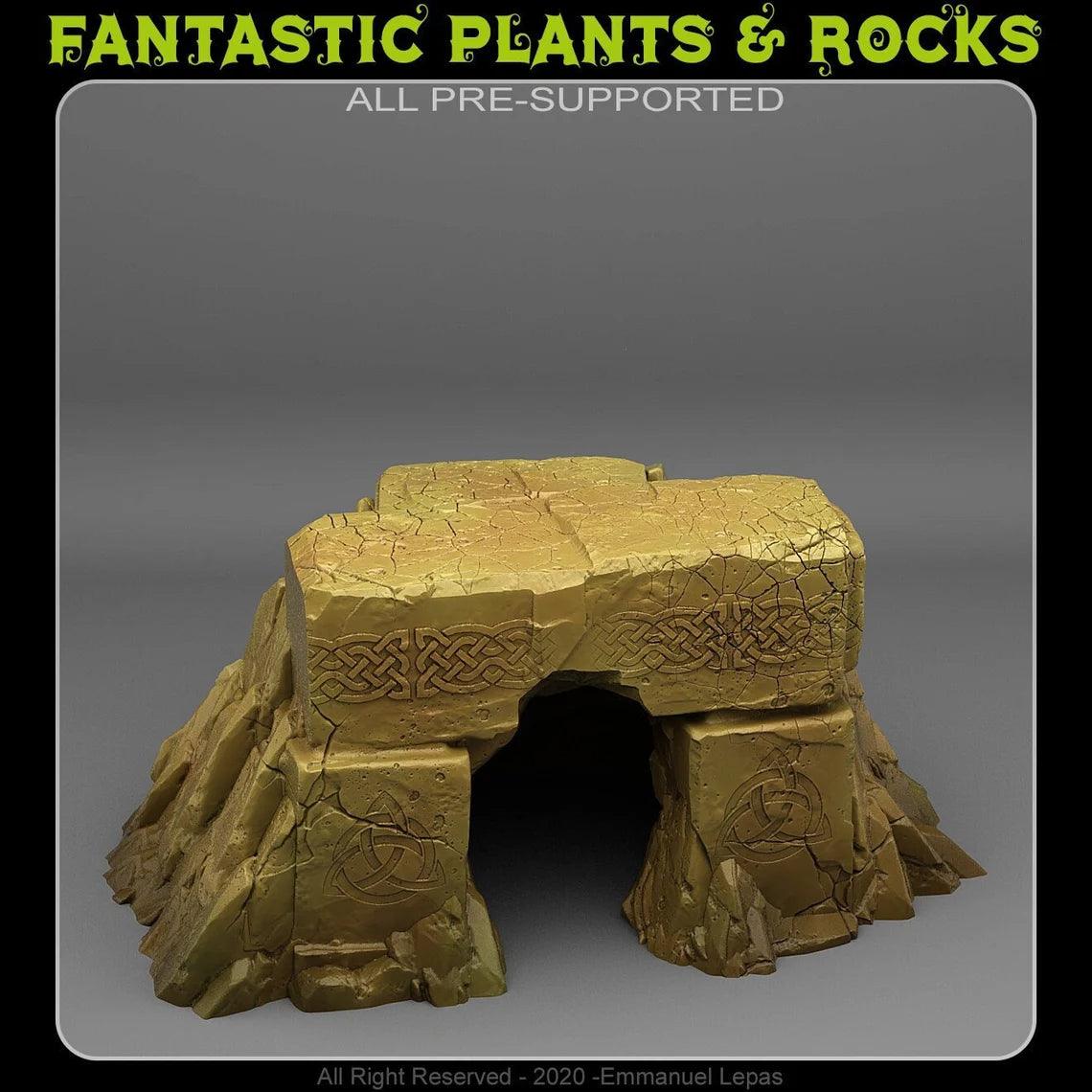 3D Printed Fantastic Plants and Rocks DWARVES MINE ENTRANCE 28mm - 32mm D&D Wargaming - 3D Printing Boss 