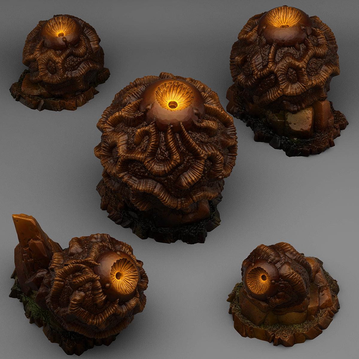 3D Printed Fantastic Plants and Rocks Dark Observer Stones 28mm - 32mm D&D Wargaming - 3D Printing Boss 