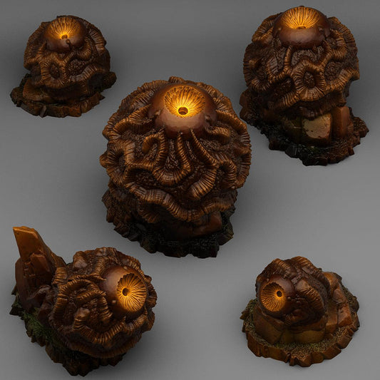 3D Printed Fantastic Plants and Rocks Dark Observer Stones 28mm - 32mm D&D Wargaming - 3D Printing Boss 