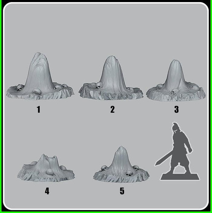 3D Printed Fantastic Plants and Rocks Deadly Lava Stones 28mm - 32mm D&D Wargaming - 3D Printing Boss 