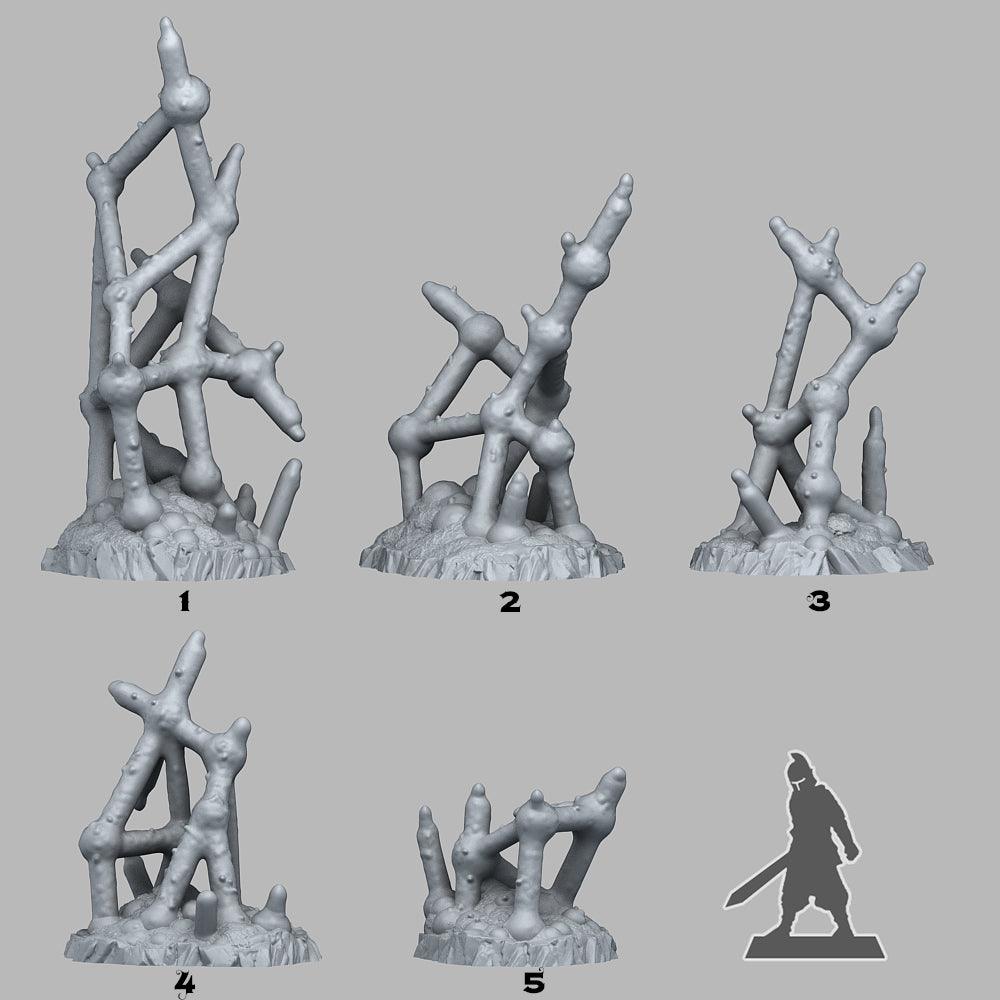 3D Printed Fantastic Plants and Rocks Deadly Molecule Plants 28mm - 32mm D&D Wargaming - 3D Printing Boss 