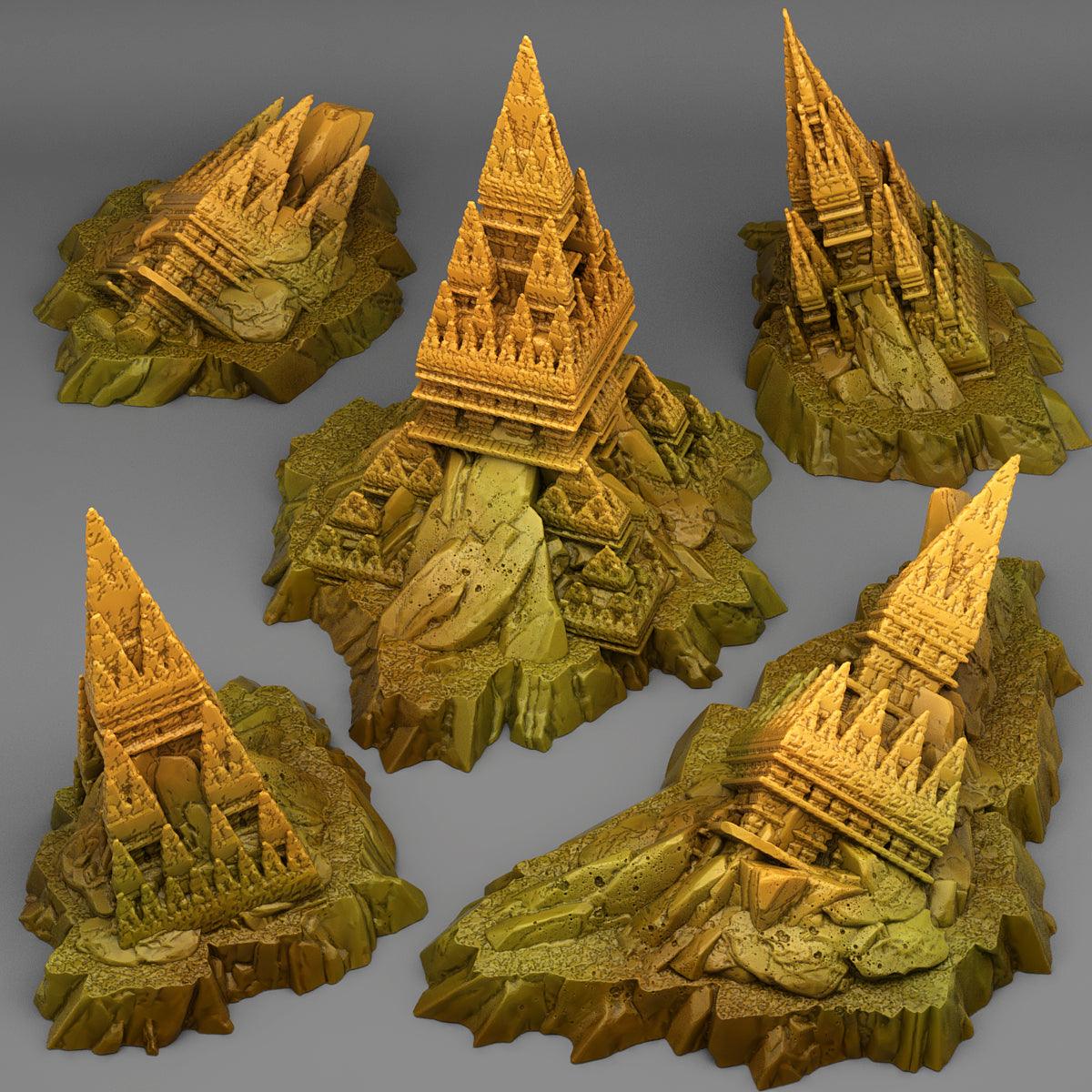 3D Printed Fantastic Plants and Rocks Desert Abandoned Temple 28mm - 32mm D&D Wargaming - 3D Printing Boss 