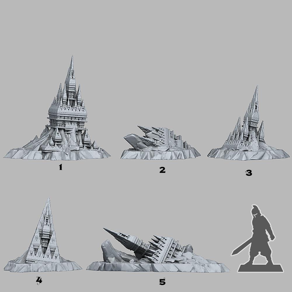 3D Printed Fantastic Plants and Rocks Desert Abandoned Temple 28mm - 32mm D&D Wargaming - 3D Printing Boss 