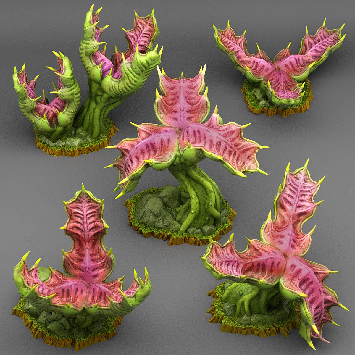 3D Printed Fantastic Plants and Rocks Dragontongue Mancatcher 28mm - 32mm D&D Wargaming - 3D Printing Boss 