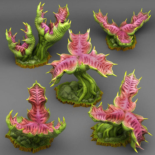 3D Printed Fantastic Plants and Rocks Dragontongue Mancatcher 28mm - 32mm D&D Wargaming - 3D Printing Boss 