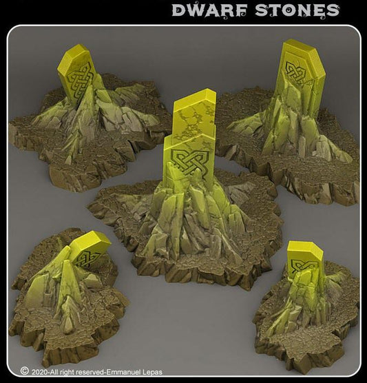 3D Printed Fantastic Plants and Rocks Dwarf Stones 28mm - 32mm D&D Wargaming - 3D Printing Boss 