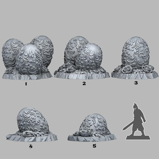 3D Printed Fantastic Plants and Rocks Eggs From Wonderlands 28mm - 32mm D&D Wargaming - 3D Printing Boss 