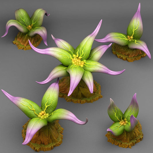 3D Printed Fantastic Plants and Rocks Elegant Poisonous Plants 28mm - 32mm D&D Wargaming - 3D Printing Boss 