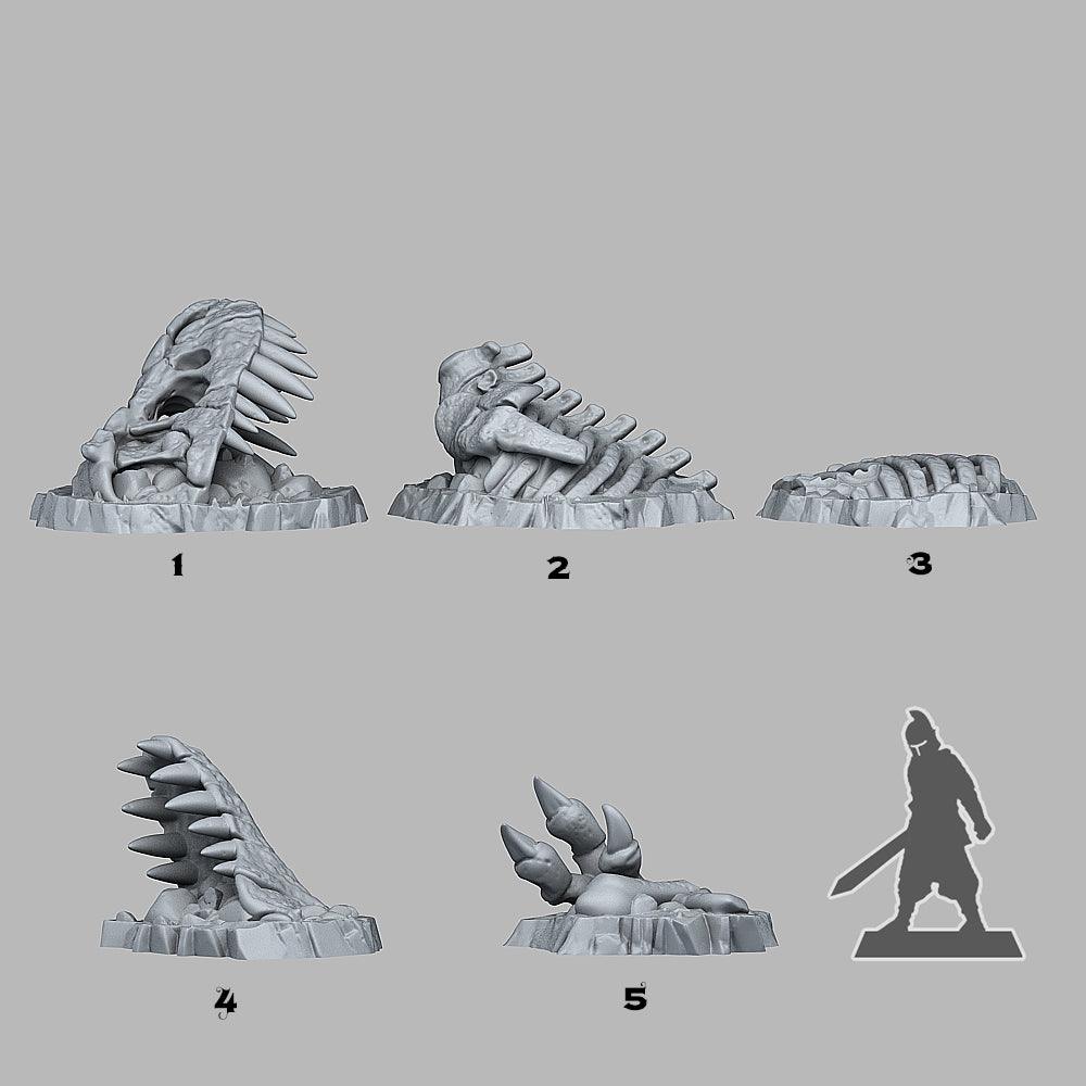 3D Printed Fantastic Plants and Rocks FOSSILIZED T-REX 28mm - 32mm D&D Wargaming - 3D Printing Boss 
