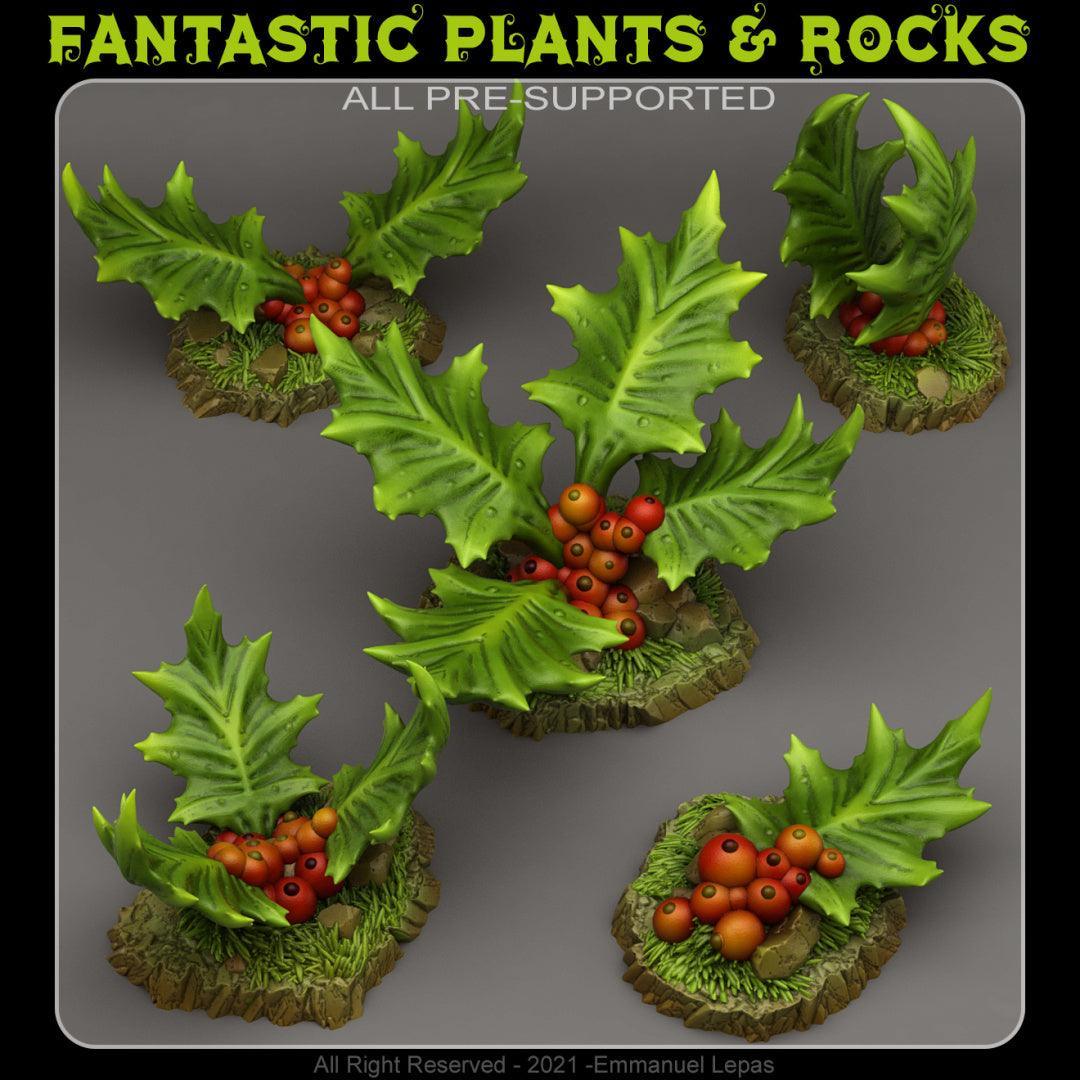 3D Printed Fantastic Plants and Rocks GIANT HOLLY 28mm - 32mm D&D Wargaming - 3D Printing Boss 
