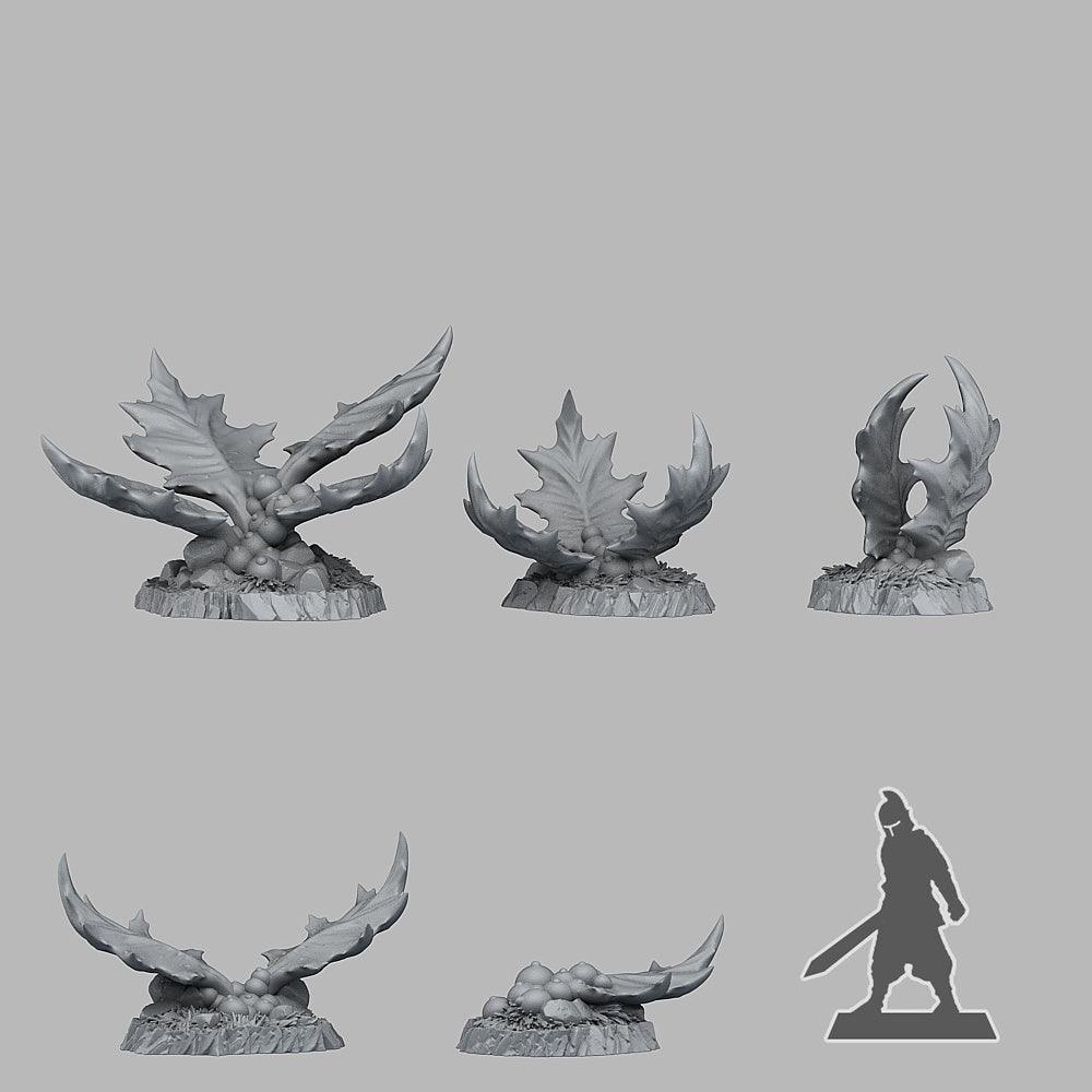 3D Printed Fantastic Plants and Rocks GIANT HOLLY 28mm - 32mm D&D Wargaming - 3D Printing Boss 