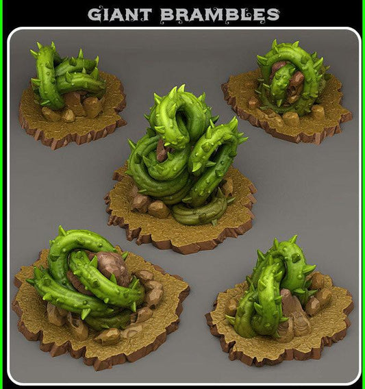 3D Printed Fantastic Plants and Rocks Giant Brambles 28mm - 32mm D&D Wargaming - 3D Printing Boss 