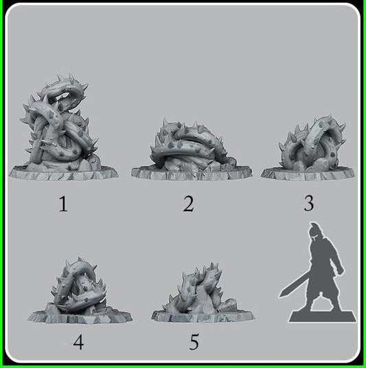 3D Printed Fantastic Plants and Rocks Giant Brambles 28mm - 32mm D&D Wargaming - 3D Printing Boss 