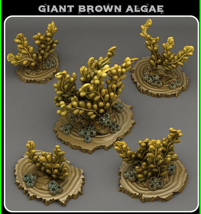 3D Printed Fantastic Plants and Rocks Giant Brown Algae 28mm - 32mm D&D Wargaming - 3D Printing Boss 
