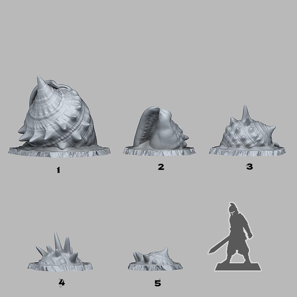 3D Printed Fantastic Plants and Rocks Giant HERMIT'S CRAB SHELL 28mm - 32mm D&D Wargaming - 3D Printing Boss 